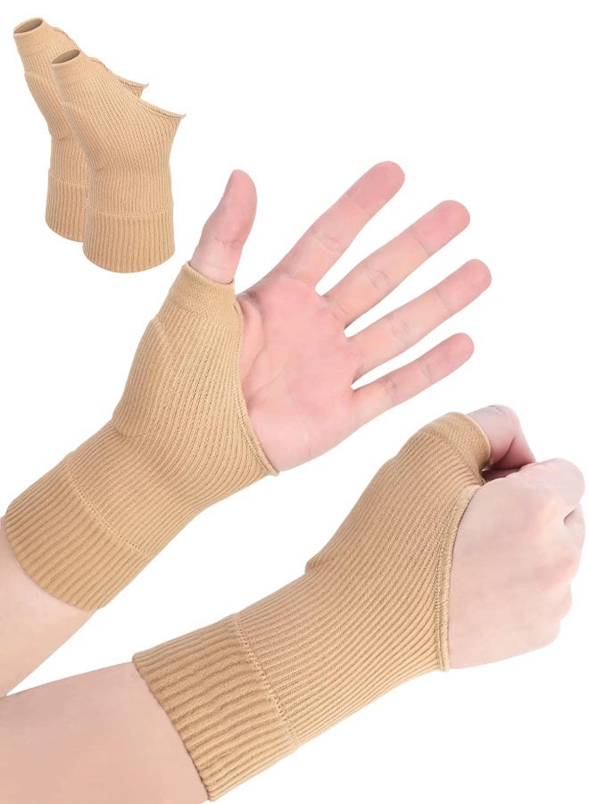 قفازات ضغط للمعصم والإبهام لعلاج التهاب المفاصل، دعامة معصم قابلة للتهوية مع وسادات جل لإصابات الإبهام، كم مريح لمتلازمة النفق الرسغي لتخفيف آلام مفاصل اليد - Image 1